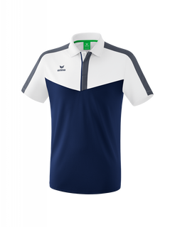 Erima Sport-Polo Squad (100% Poliester) biały/granatowy męski