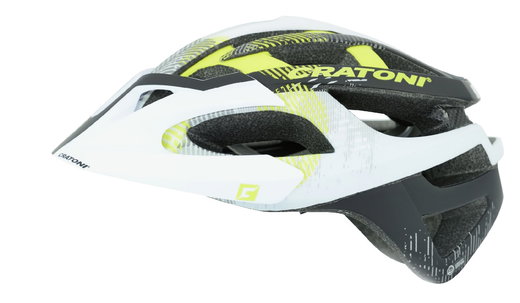 Cratoni Fahrradhelm C-Hawk weiss/schwarz/lime