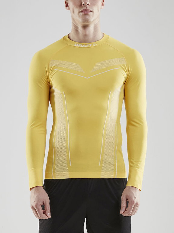 Craft Langarmshirt Pro Control Seamless (nahtlos) Unterwäsche gelb Herren