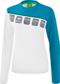 Erima Sport-Langarmshirt 5C (100% Polyester) weiss/blau Damen