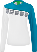 Erima Sport Long Sleeve Shirt 5C (100% Polyester) white/blue Women