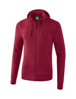 Erima Hooded Sweat Jacket Basic Bordeaux Red Boys