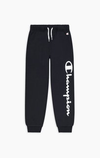Champion Freizeit Jogginghose (gefüttert, grosser Champion Logo Schriftzug) lang navyblau Jungen