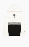 Champion Kapuzenpullover Half Zip (Hoodie) American Tape weiss/schwarz Jungen
