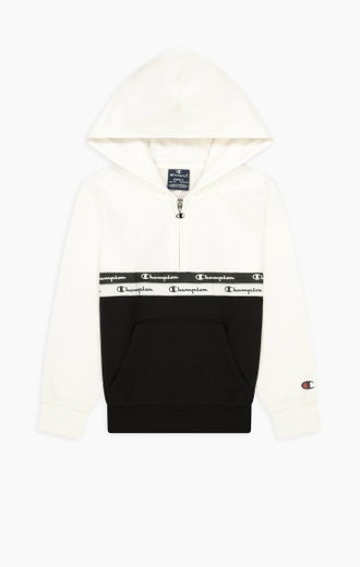 Champion Kapuzenpullover Half Zip (Hoodie) American Tape weiss/schwarz Jungen