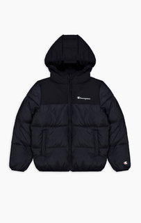 Champion quilted jacket Legacy with hood (warm, lined, windproof) navy blue children