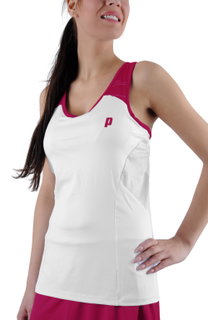 Prince Tennis-Tank Pro Team weiss/berry Damen