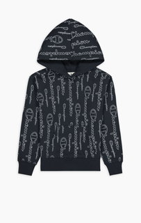Champion Kapuzenpullover Hoodie American Classic Champion Print (gefüttert) navyblau Mädchen/Girls