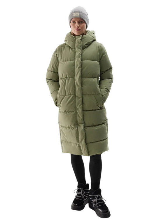 4F Wintermantel F475 Down Jacket (Daunenmantel, warm, wasserabweisend) khaki/grün Damen