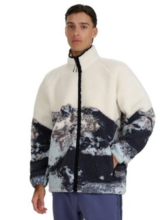 4F Fleecejacke U351 (Oversize, Sherpafleece) beige/bunt Herren