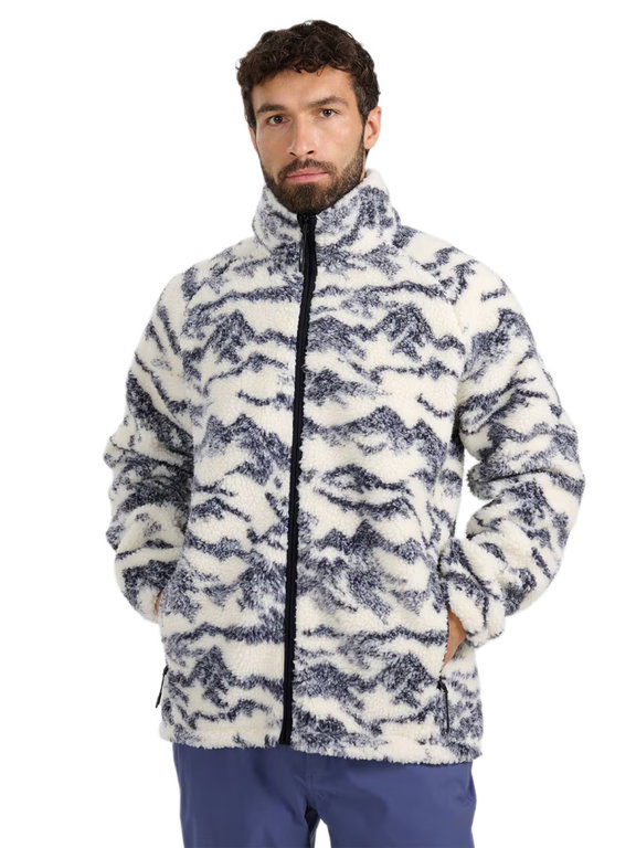 4F Fleece Jacket U352 (Oversized, Sherpa Fleece) cream/allover Men's