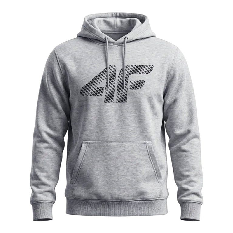 4F Bluza z kapturem Mali M2548 (bawełna) szara męska