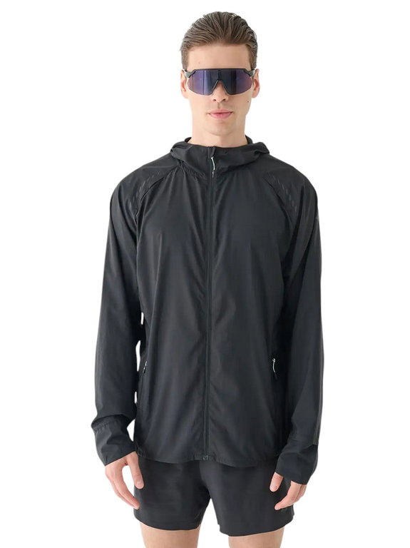 4F Laufjacke Technical M553 (leicht, atmungsaktiv) anthrazitgrau Herren