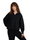 4F Pullover F1870 Half Zip (Baumwolle, Oversize) schwarz Damen