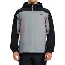 4F Softshelljacke 540 Softshell mit Kapuze (winddicht) schwarz/grau Herren