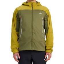 4F Softshelljacke 540 Softshell mit Kapuze (winddicht) khakigrün/gelb Herren