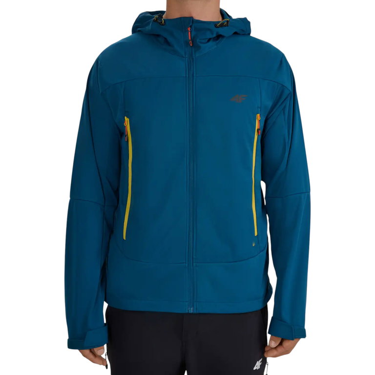 4F Softshelljacke 540 Softshell mit Kapuze (winddicht) blau Herren