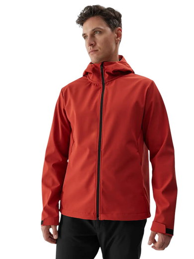 4F Softshelljacke M283 Softshell mit Kapuze (wind- und wasserabweisend) rot Herren