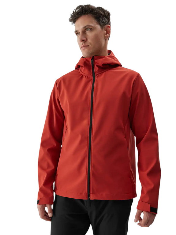 4F Softshelljacke M283 Softshell mit Kapuze (wind- und wasserabweisend) rot Herren