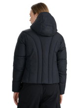 4F Winter-Daunenjacke F0706 mit Kapuze schwarz Damen