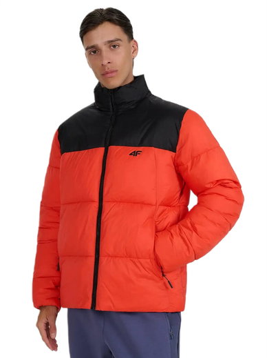4F Winter-Daunenjacke M601 (wärmeisolierung) rot/schwarz Herren
