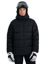 4F Winter-Skijacke Technical M0788 mit Kapuze und Schneefang (wärmeisolierung) schwarz Herren