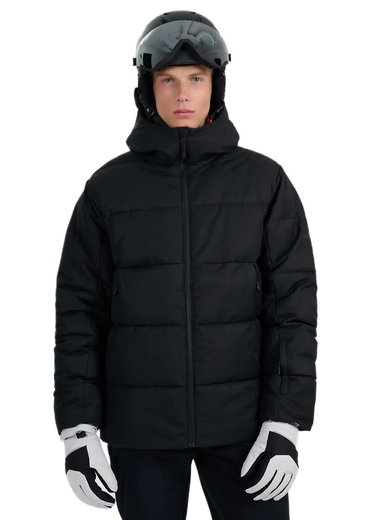 4F Winter-Skijacke Technical M0788 mit Kapuze und Schneefang (wärmeisolierung) schwarz Herren