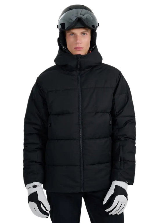 4F Winter-Skijacke Technical M0788 mit Kapuze und Schneefang (wärmeisolierung) schwarz Herren