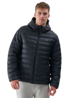 4F Winter Padded Jacket M484 Down Jacket with Hood (warm thanks to down filling) black Men's