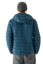 4F Winter Padded Jacket M484 Down Jacket with Hood (warm thanks to down filling) teal blue Men's