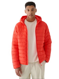 4F Winter Padded Jacket M484 with Hood orange/red Men's
