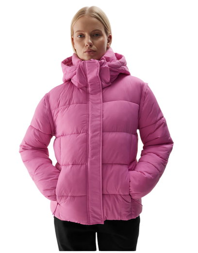 4F Winterjacke 2in1 F470 und Zip-In-Weste (warm, wasserabweisend) pink Damen