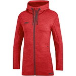JAKO Kapuzenjacke Premium Basics (Double-Tech-Knit) rot Damen