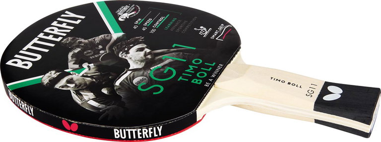 Butterfly Leisure Table Tennis Racket Timo Boll SG11 with Addoy Covering and 1.5mm Sponge - 1 Racket