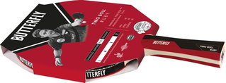 Butterfly Table Tennis Racket Timo Boll Ruby (Pan Asia Rubber, 1.8mm Sponge, Ergo Grip) - 1 Racket