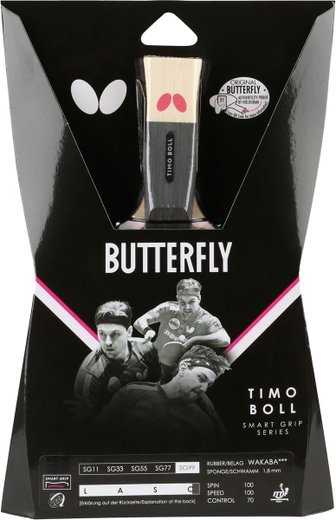 Butterfly Table Tennis Racket Timo Boll SG99 with Wakaba Rubber, Sponge Thickness 1.8mm - 1 Racket