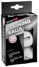 Butterfly Table Tennis Ball Training (Plastic Ball 40+) white 6-pack carton packaging