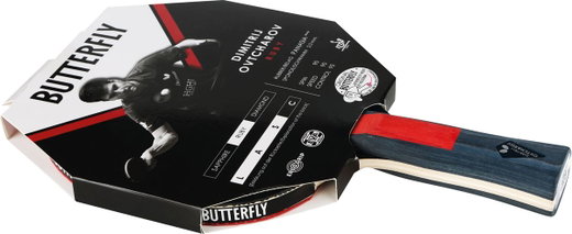 Butterfly Tischtennisschläger Dimitrij Ovtcharov Ruby - Pan Asia Belag mit einem 2,0mm Schwamm - 1 Schläger