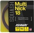 Besaitung mit Squashsaite Ashaway Multinick 18 schwarz