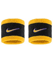 Nike Sweatband Swoosh Classic (Cotton Blend) 2025 Black/Yellow - 2 Pieces