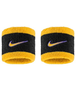 Nike Sweatband Swoosh Classic (Cotton Blend) 2025 Black/Yellow - 2 Pieces
