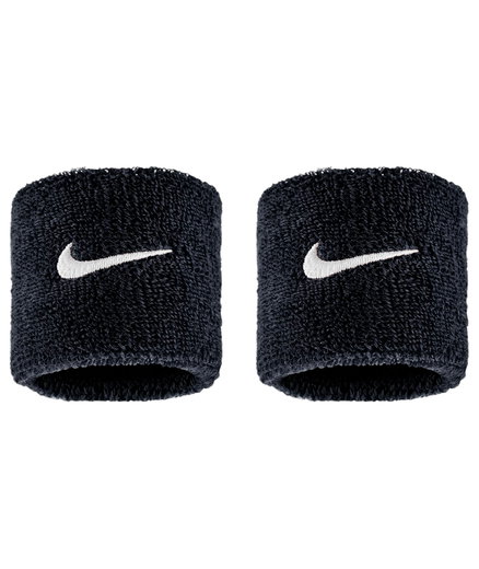 Nike Schweissband Swoosh Classic (Baumwollmix) 2025 schwarz - 2 Stück