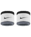 Nike Schweissband Swoosh Classic (Baumwollmix) 2025 weiss/grau/schwarz - 2 Stück