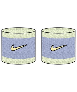 Nike Sweatband Swoosh Classic (Cotton Blend) 2026 cobalt blue/mint - 2 pieces