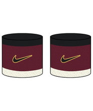 Nike Schweissband Swoosh Classic (Baumwollmix) 2026 burgundrot - 2 Stück