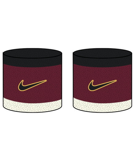 Nike Schweissband Swoosh Classic (Baumwollmix) 2026 burgundrot - 2 Stück
