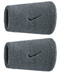 Nike opaska na pot Swoosh Classic Doublewide Jumbo (mieszanka bawełny) 2025 szara - 2 sztuki