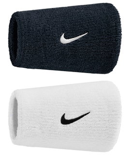 Nike Sweatband Swoosh Classic Doublewide Jumbo (Cotton Blend) 2025 white/black - 2 pieces