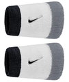 Nike Sweatband Swoosh Classic Doublewide Jumbo (Cotton Mix) 2025 white/grey/black - 2 pieces