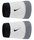 Nike opaska na nadgarstek Swoosh Classic Doublewide Jumbo (mieszanka bawełny) 2025 biało/szaro/czarna - 2 sztuki